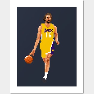 Pau Gasol Pixel Dribble Posters and Art